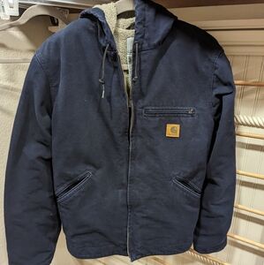 Carhartt coat small navy blue